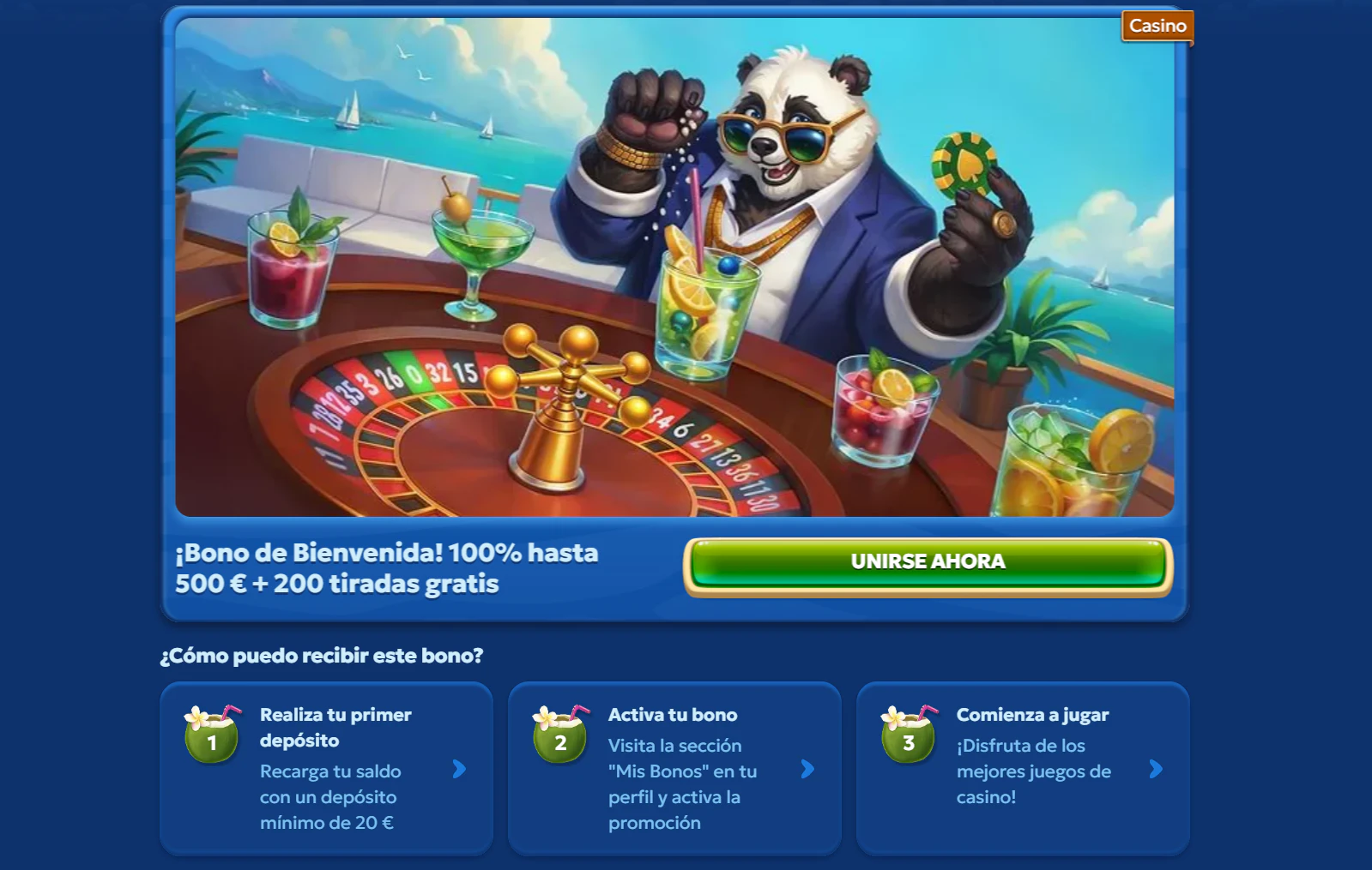 Bono de Bienvenida de Pandido Casino